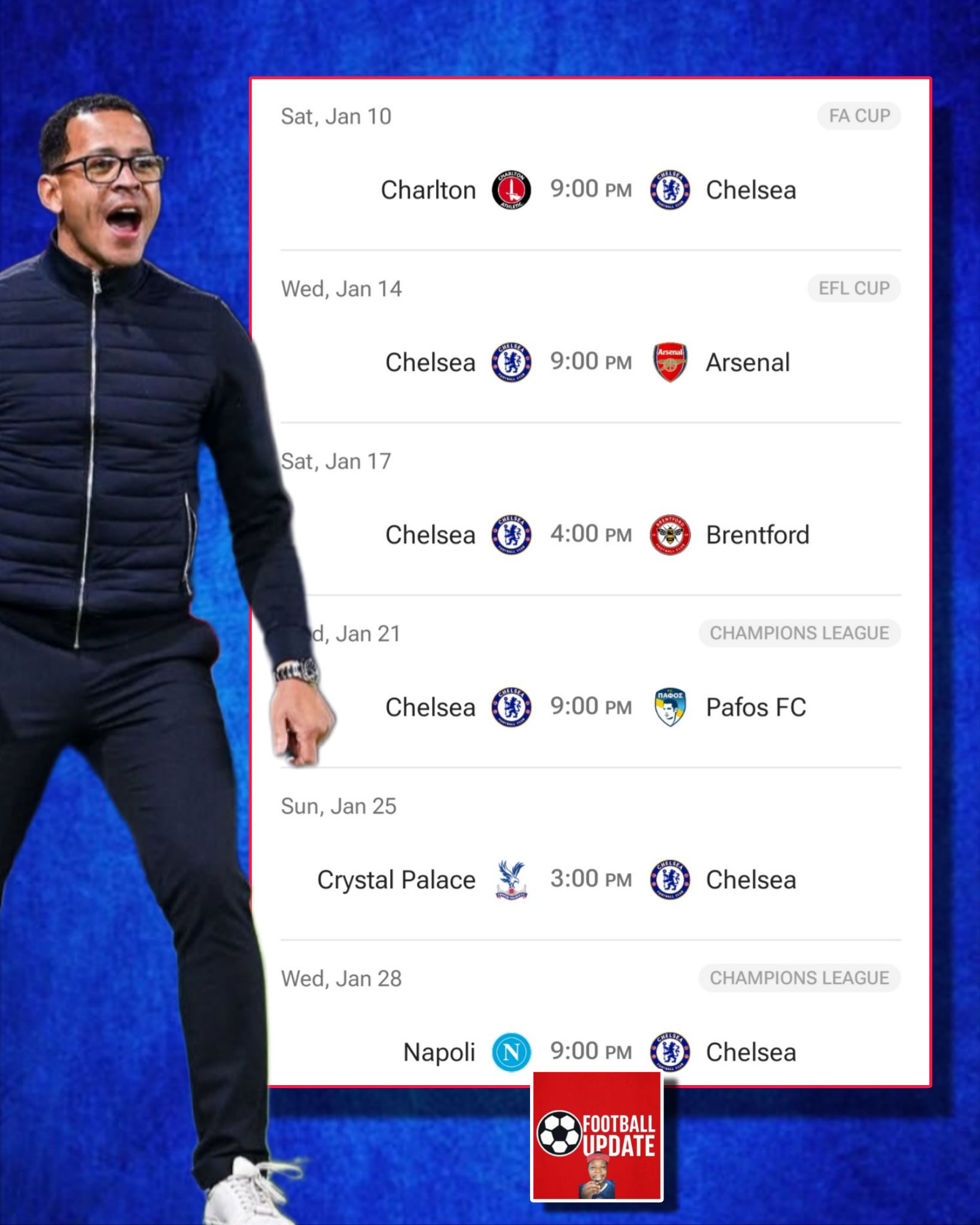 Liam Rosenior's First Six Matches at Chelsea. And Possible lineup, Tactical Approach