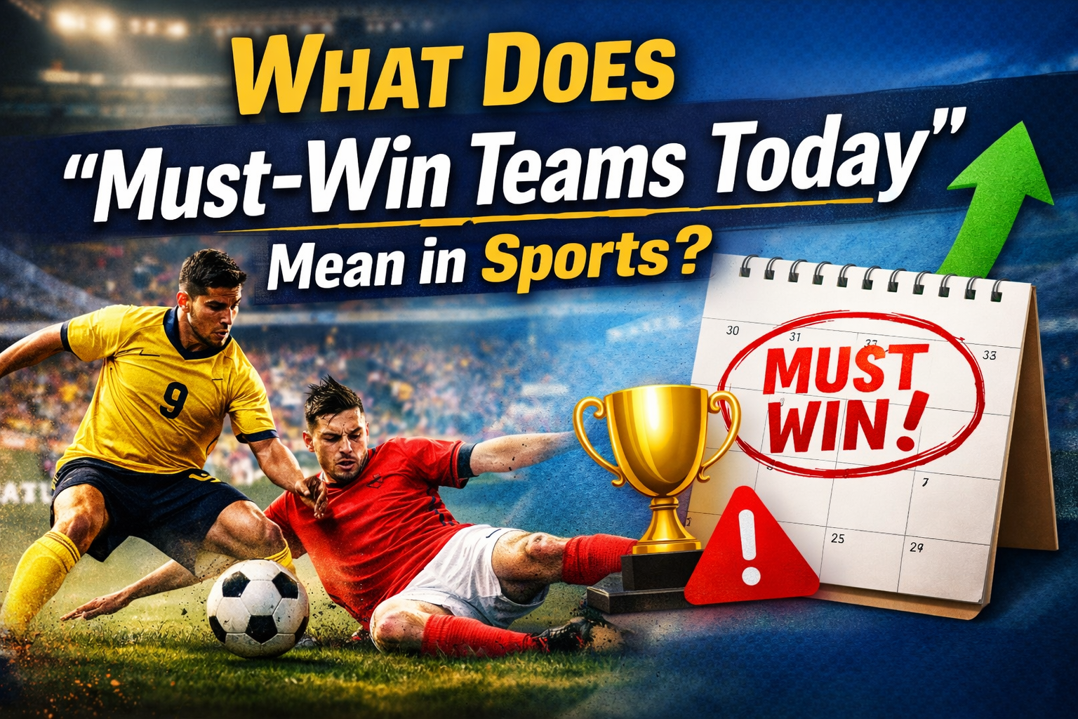 What Does the Word 'Must-Win Teams' Today Really Mean in Competitive Sports?